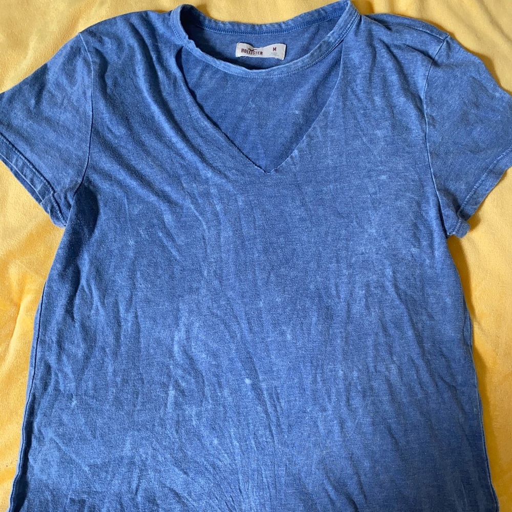 Hollister “Faded” Blue Cutout Tee